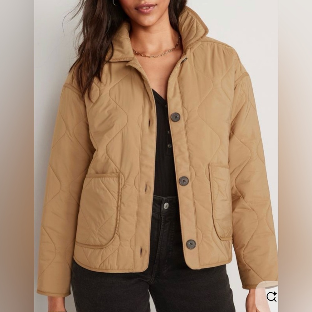 Old Navy Quilted Camel Barn Jacket